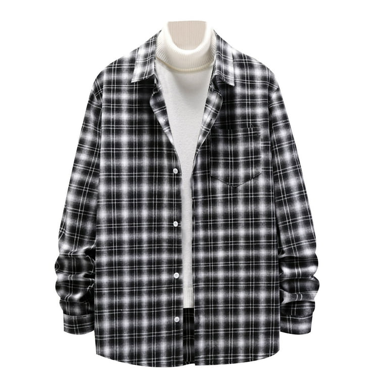 Casual Lapel Long Sleeve Plaid Overcoat Casual Lapel Long Sleeve Plaid Overcoat