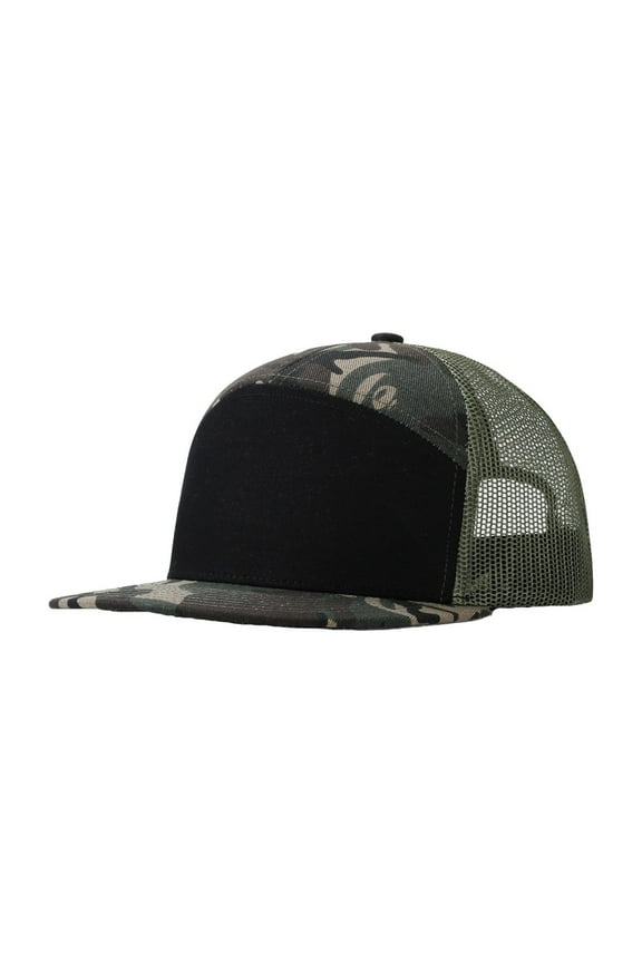 Men Flat Brim Baseball Cap Adjustable Snapback Hat (Dark Gray One Size)