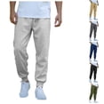 thumbnail image 1 of Men Lined Joggers Pants Winter Soft Active Running Outdoor Sweatpants Khaki L, 1 of 7