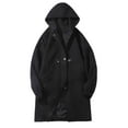 thumbnail image 1 of Men Fleece Lined Long Hoodies/Jacket Oversized Thermal Overcoat Loose Fit Windproof Warm Outwear, 1 of 3