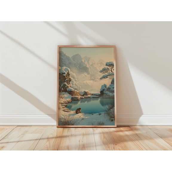 Men Floating in Ocean Minimalist Swimming Pool Poster Unframed Paper Print