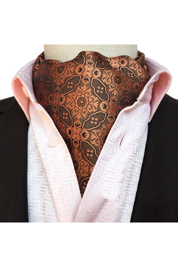 Men Floral Paisley Polka Dots Scarves Cravat Ascot Wedding Party Business Tie