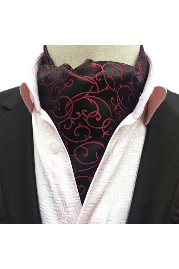 Men Floral Paisley Polka Dots Scarves Cravat Ascot Wedding Party Business Tie