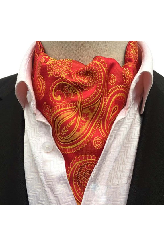 Men Floral Paisley Polka Dots Scarves Cravat Ascot Wedding Party Business Tie