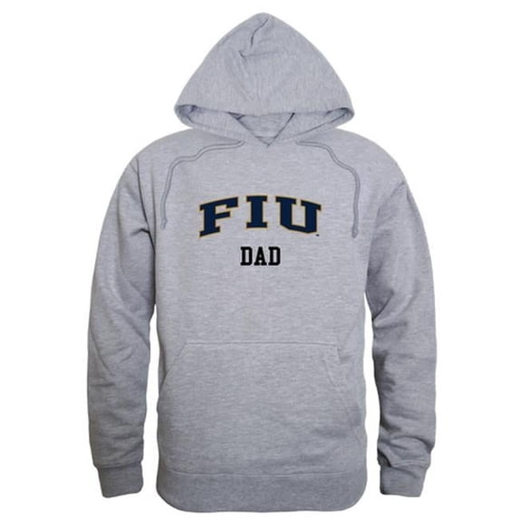Men Florida International Golden Panthers Dad Hoodie, Heather Grey - Small