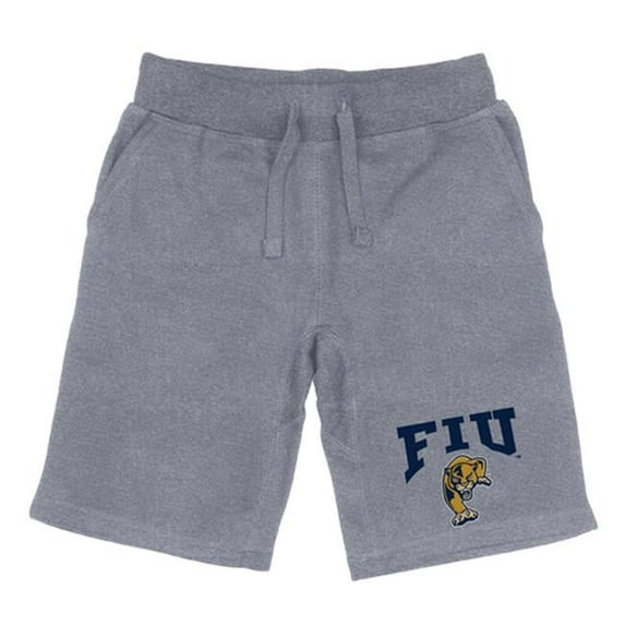 Men Florida International Golden Panthers Premium Shorts, Heather Grey - Large
