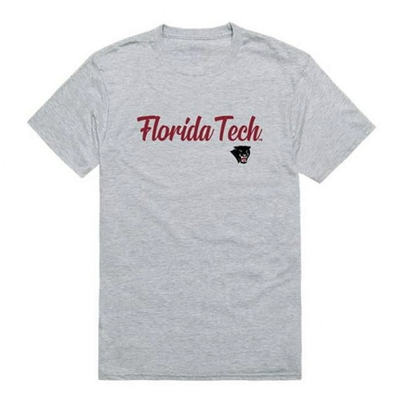 Men Florida Tech Panthers Script T-Shirt, Heather Grey - Small