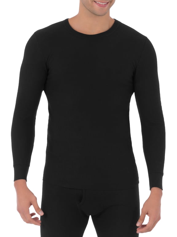 Men Fol Thermal Crew Black L