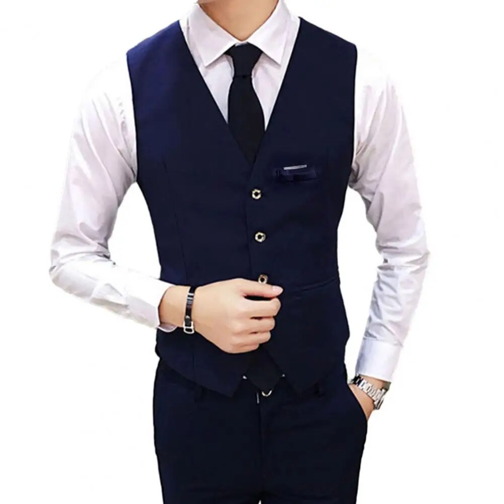 Men Formal Vest Slim Fit Vneck Men's Suit Vest Formal Business