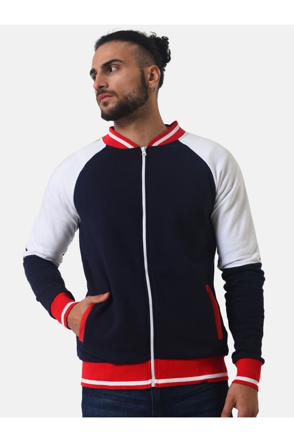 Men Full Sleeve Stylish Casual Windcheater Varsity Jacket