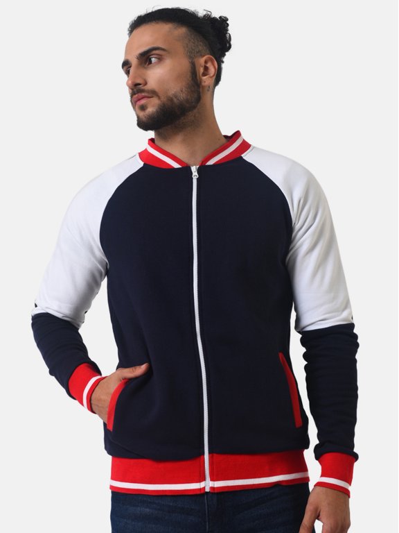 Men Full Sleeve Stylish Casual Windcheater Varsity Jacket