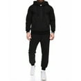 thumbnail image 1 of Men Full Zip Hoodie and Sweatpants Set Two Piece Tracksuit Long Sleeve Hooded Jacket with Drawstring Pants Pockets, 1 of 5