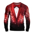 thumbnail image 1 of Men Funny Christmas Printed Top Ugly Christmas Sweatshirt 3D Suit Print Crew Neck Long Sleeve Outdoor Holiday Pullover, 1 of 2