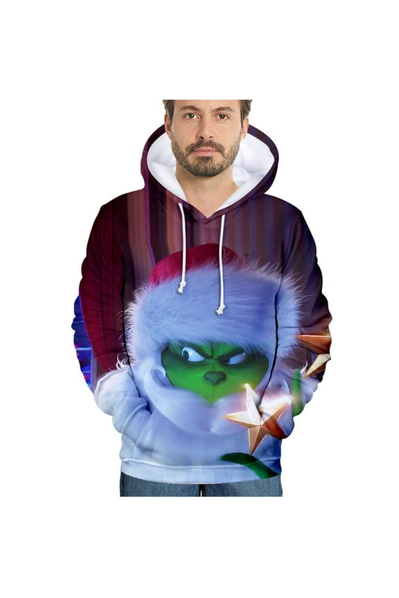 Men Funny Christmas Sweater- Dressed As Santa Claus Pattern