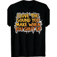 thumbnail image 1 of Men Funny Graphic T-Shirt, I Love The Sound You Make When You Keep Your Mouth Shut Black Crew Neck Tee, Plus Size Relaxed Fit Drop Shoulder Casual Daily Top, 1 of 6