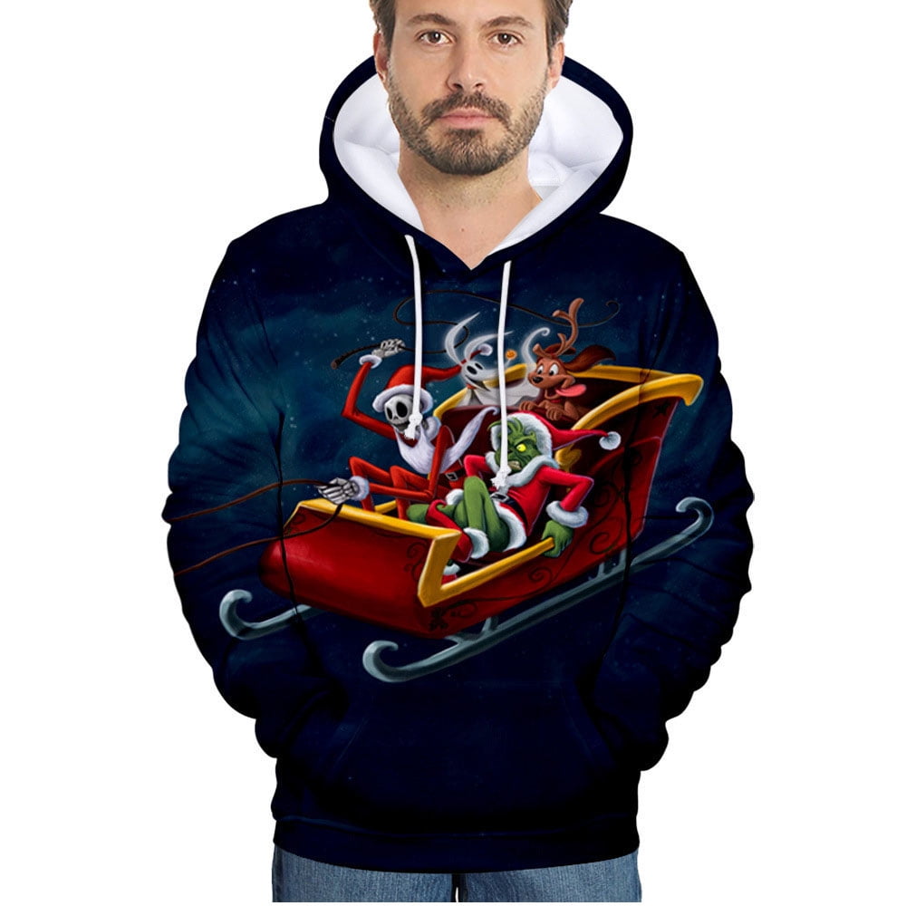 Men Funny Grinch Christmas SweaterSanta Claus And The Funny Grinch