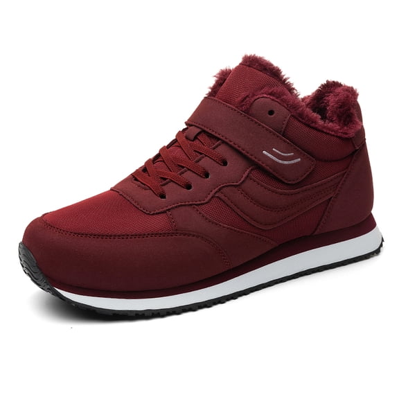 Men Fur Lined Outdoor Waterproof Work Shoes Hiking Winter Snow Boots Walking US