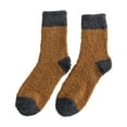 thumbnail image 1 of Men Fuzzy Socks Winter Warm Coral Socks Middle Cute Home Solid Stocking Boot Socks, 1 of 3