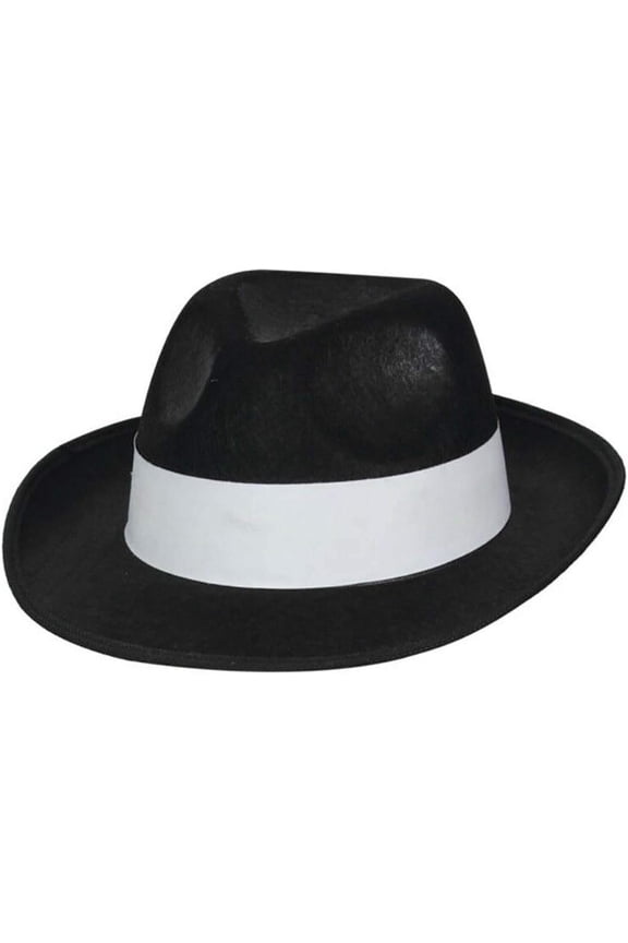 Men Gatsby Gangster Hat Tie Braces And Fake Cigar In White And Black Fancy Costume Accessories Mafia Set Felt Trilby Al Capone Mens 1920s Fancy Dress Outfits