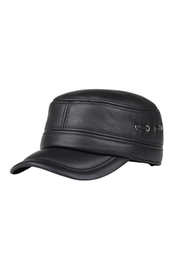 Men Genuine Leather Baseball Caps Cowhide Warm Men Youth Duck Tongue Dad Hats Bomber Flying Cap ,Unique Design