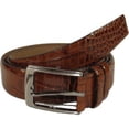 thumbnail image 1 of Men Genuine Leather Belt PIERO ROSSI Turkey Soft Crocodile print 1014 Cognac, 1 of 5