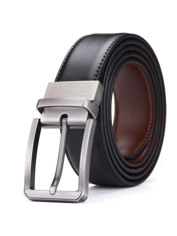 Men Genuine Leather Belts Adjustable Casual Dress Belt for Jeans Work Size 30-40