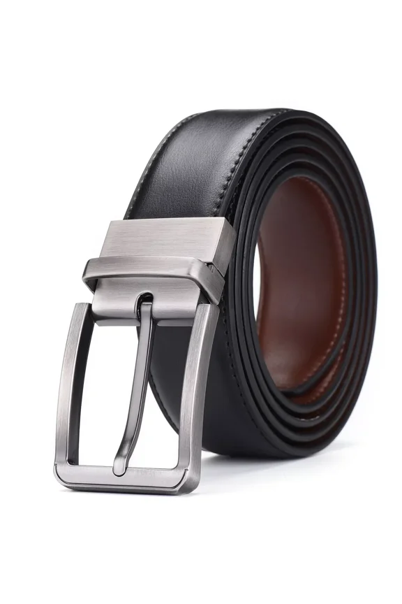 Men Genuine Leather Belts Adjustable Casual Dress Belt for Jeans Work Size 30-40