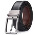 thumbnail image 1 of Men Genuine Leather Belts Adjustable Casual Dress Belt for Jeans Work Size 30-41, 1 of 8