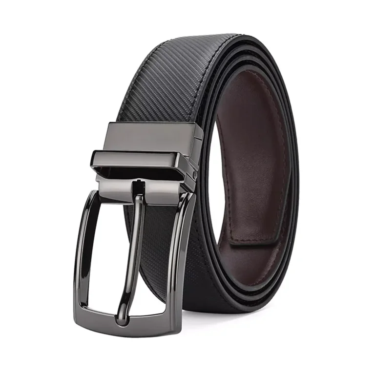 Genuine Leather Belt with Metal Buckle Adjustable Sizes Casual Wear Oveynersin Mens Black Genuine Leather Metal Buckle  main image 4