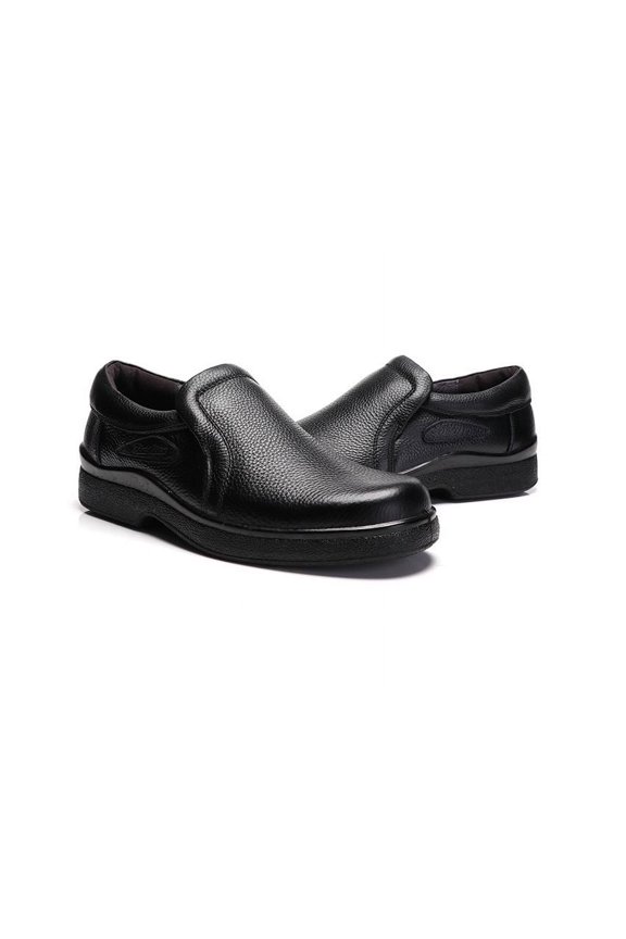 Men Genuine Leather Non Slip Work Shoes, Waterproof Chef Shoes, Food Service Shoes for Restaurant, Oil Resistant Kitchen Work Size 8
