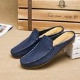 thumbnail image 1 of Men Genuine Leather Slip On Mules Light Open Back Casual Shoes Walking Driving, 1 of 13