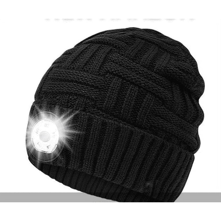 LED Beanie Hat with Light Gifts - Women Men Gifts Christmas Stocking  Stuffers LED Headlamp Cap Winter Running Hunting Fishing Camping USB  Rechargeable Flashlight Kint Hat Headlight Beanie 