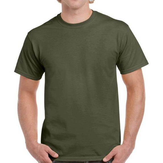 Men Gildan Shirts Militarygreen Color - Single Shirt OR Pack of 6 OR Pack of 12 - S M L XL 2XL 3XL Basic Top Tee Dad Gifts For Men