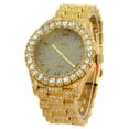thumbnail image 1 of Men' Gold Tone Ice Out CZ Clubbing Watch 44mm 13mm, 1 of 2