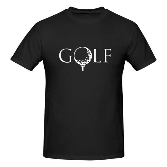 Men Golf Sport T-Shirt 100% Cotton Short Sleeve T-Shirt Tee Basic Casual Crew Neck Casual Tshirt