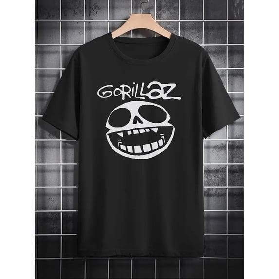 Men Gorillaz Music Graphic Casual Crew Neck T-Shirt