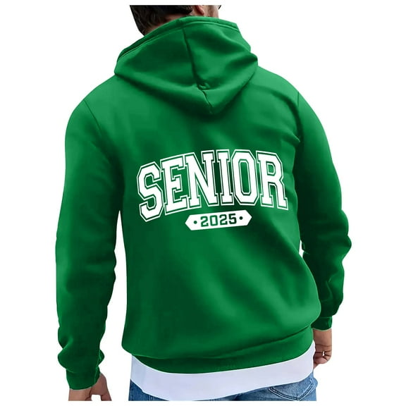 Men Graduation Season Themed Printed Hooded Sweatshirt Casual Comfortable Loose Fit Pullover Oversized Pullover Long Sleeve Crewneck Casual Tops
