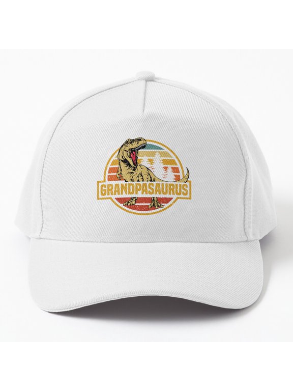 Men Grandpasaurus T-Rex Baseball Cap, Dinosaur Grandpa Family Design, Classic Hat