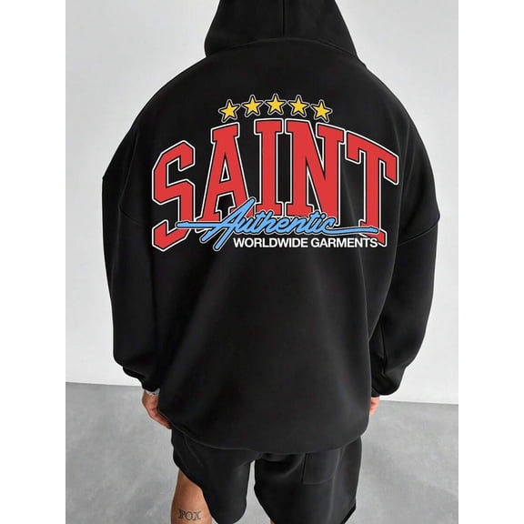 Men Graphic Long Sleeve Cotton Pullover Hoodies, Y2K Streetwear, Grunge Goth Jesus Style, Halloween And Christmas Gift For Couples,