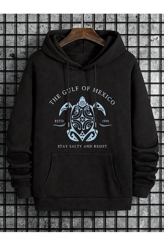 Men Graphic Long Sleeve Cotton Pullover Hoodies, Y2K Streetwear, Grunge Goth Jesus Style, Halloween And Christmas Gift For Couples,