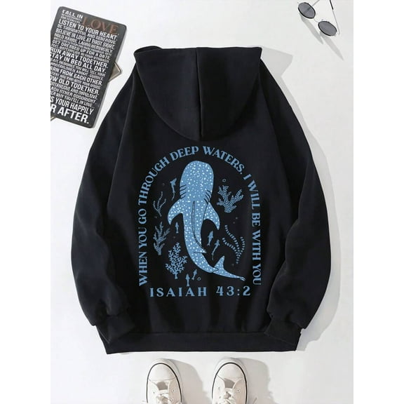 Men Graphic Long Sleeve Cotton Pullover Hoodies, Y2K Streetwear, Grunge Goth Jesus Style, Halloween And Christmas Gift For Couples,