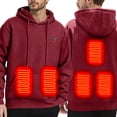 thumbnail image 1 of Men Graphic Sweatshirt Heated Hoodie for Men Warming with Adjustable Temperature Cozy Winter Pullover Long Sleeve Tops 4XL, 1 of 9