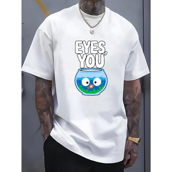 Men Graphic Tee Black and White S-5XL Cat Pattern American Street Short Sleeve Cotton T-Shirt Top Casual Summer