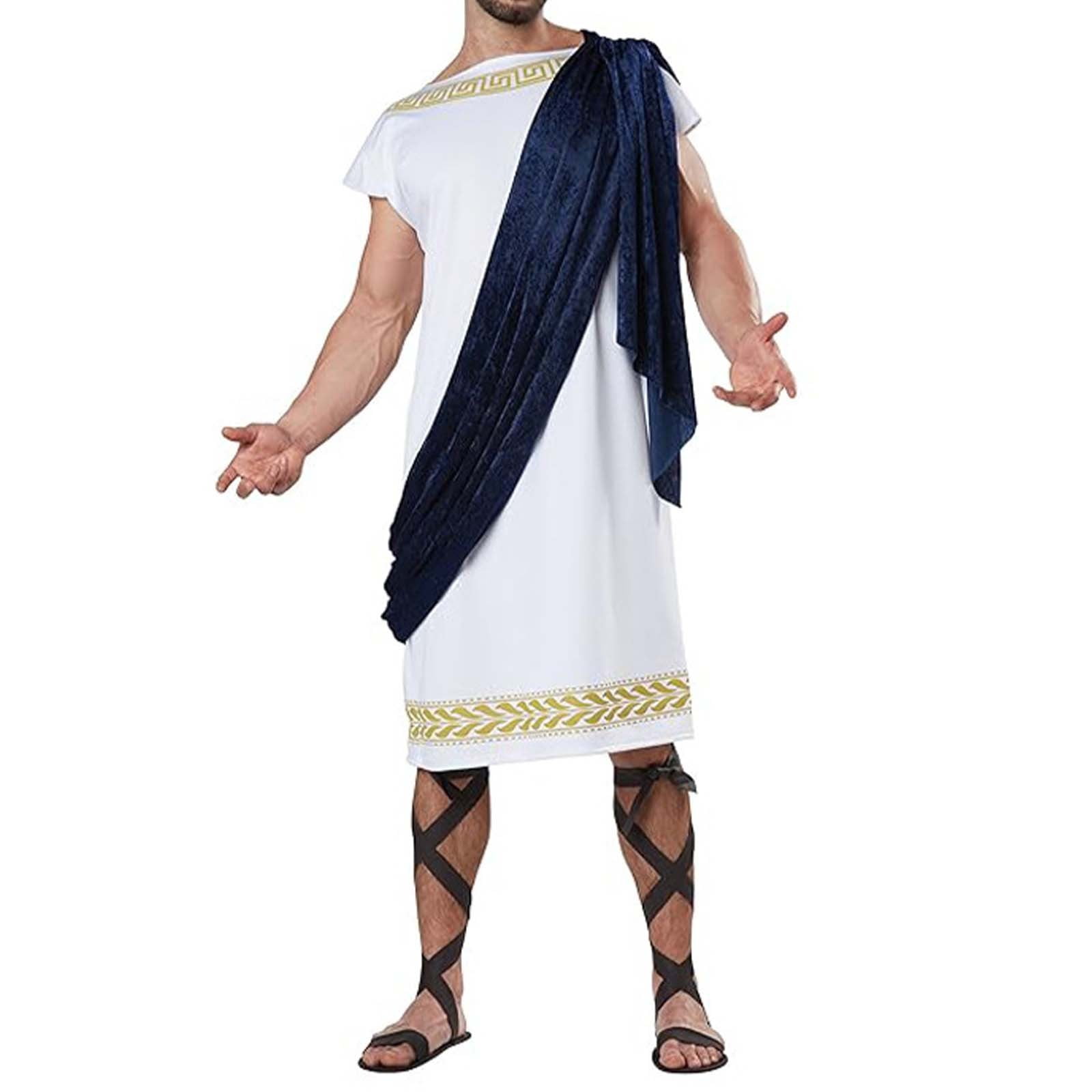 Men Greek God Toga Ancient Roman Robe for Halloween and Themed Events ...