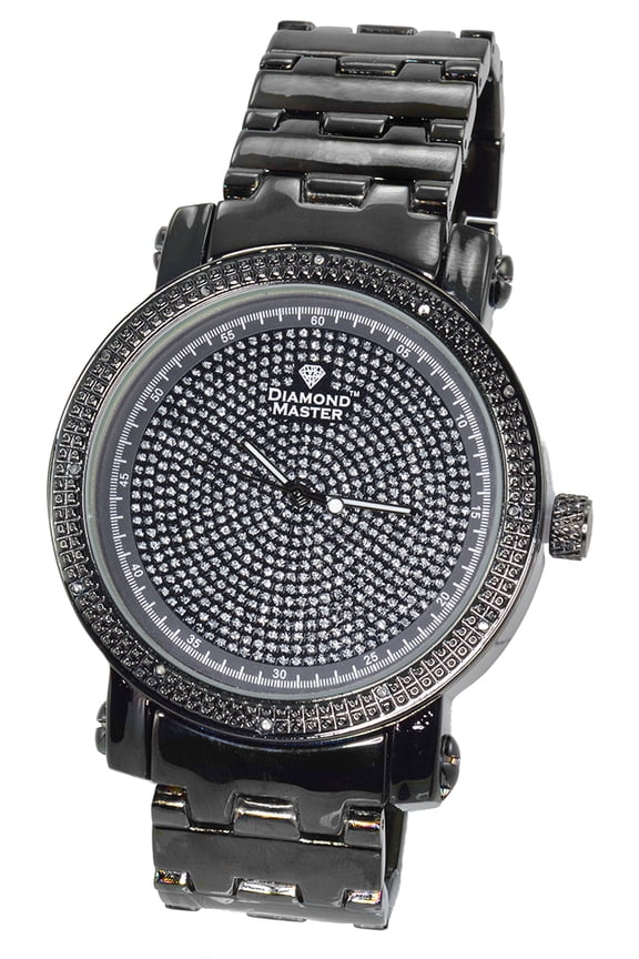 Men Gunmetal Black Diamonds Clubbing Business Watch 50mm case