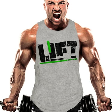 Men Gym Singlet Tank Top shirt Stringer Bodybuilding Muscle Fitness ...