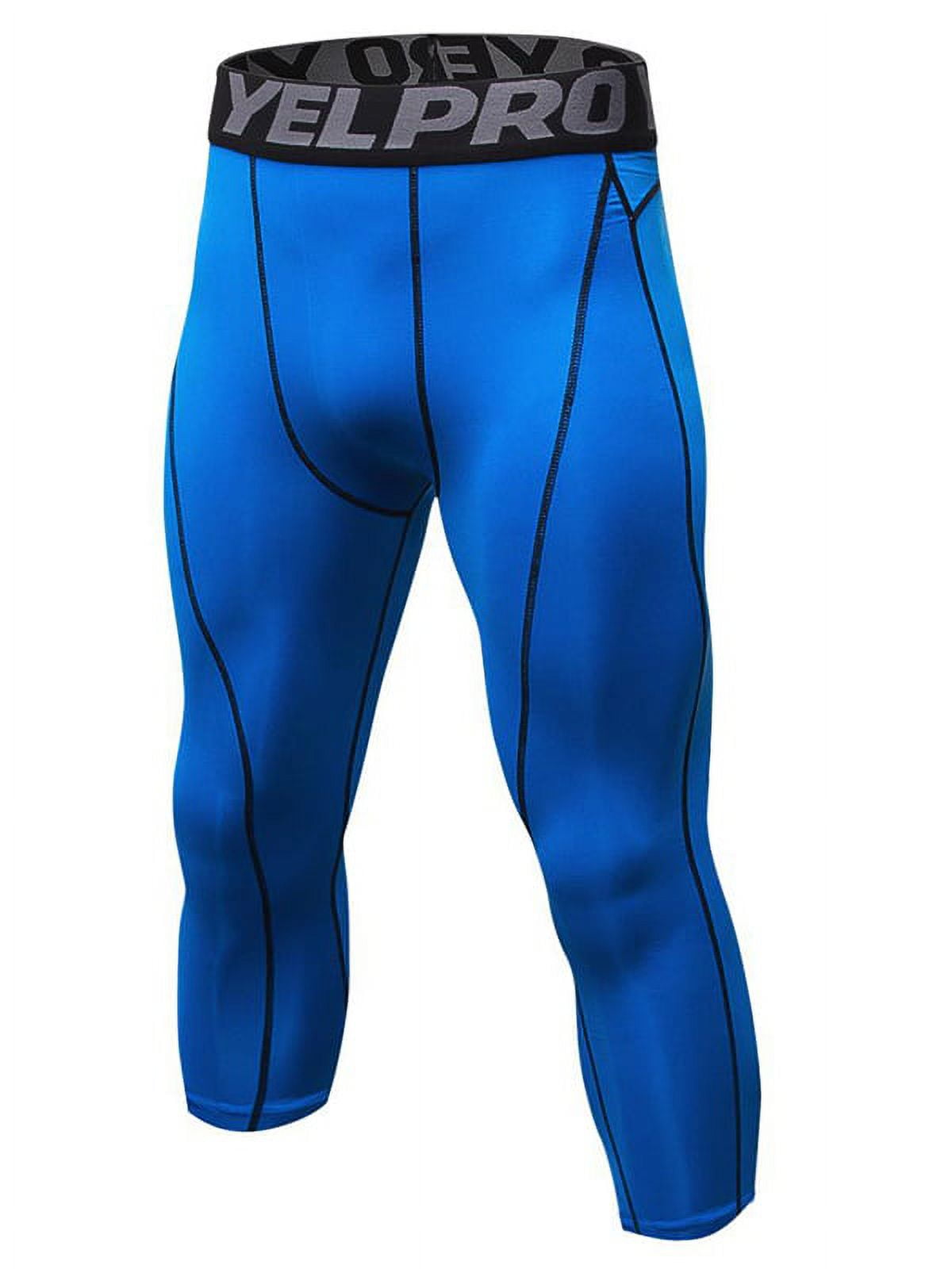 Men Gym Sport Thermal Tight Compression Base Layer Pants 3/4 Leggings  Trousers