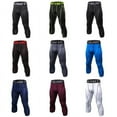 thumbnail image 1 of Men Gym Sport Thermal Tight Compression Base Layer Pants 3/4 Leggings Trousers, 1 of 2