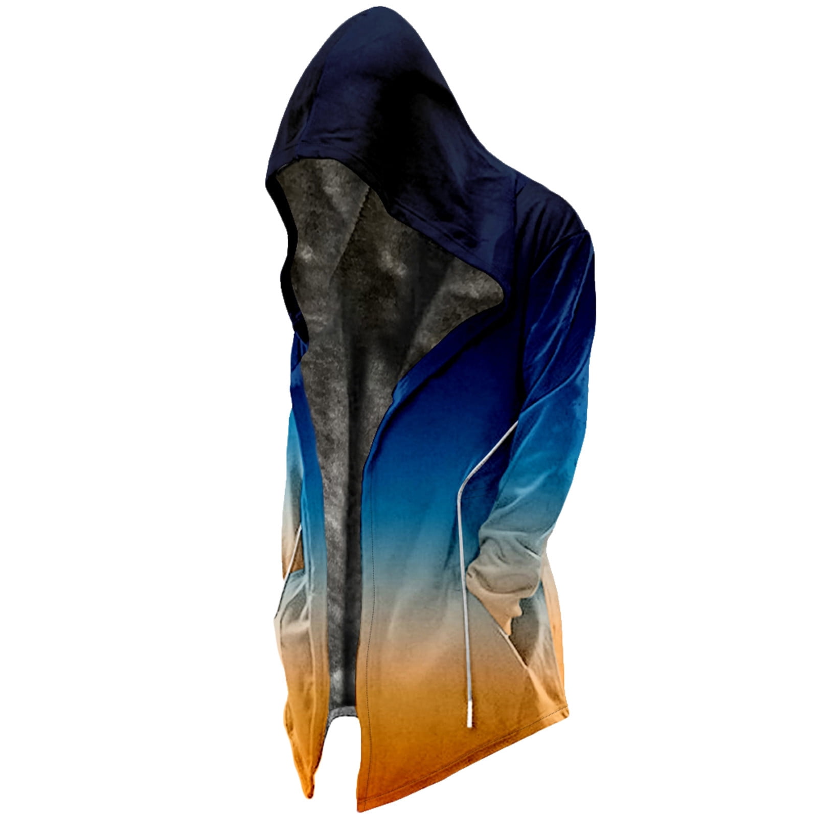 Men Halloween Hoodie Cardigan Cloak 2023 Gothic Steampunk Hooded