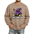 thumbnail image 1 of Men Halloween Themed Sweatshirt Cute Ghost Graphic Casual Long Sleeve Spooky Pullover Sweatshirts Fall Winter Trendy Comfort T-Shirts Camel M, 1 of 5